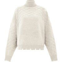 Strukturierter Rollkragenpullover aus Strick