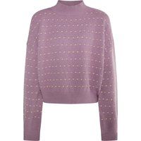 Strickpullover mit Metallic-Pünktchen