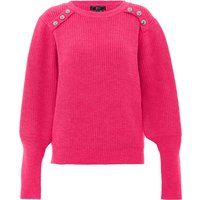 Rippstrickpullover mit dekorativen Knöpfen
