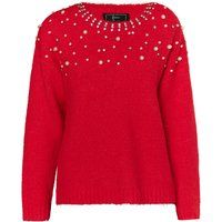 Verzierter Strickpullover mit Perlen und Strass