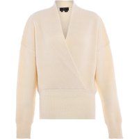Gerippter Wickelstrickpullover