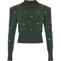 Strickpullover mit Schmuckstein-Verzierung