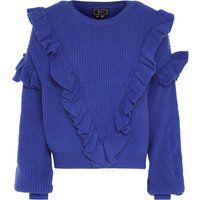 Statement-Strickpullover mit Rüschen