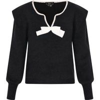 Eleganter Strickpullover mit Schleifendetail