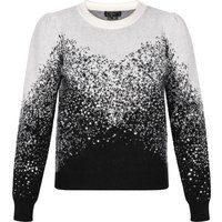 Ombré-Pullover mit Pailletten-Verzierung