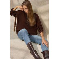 Gemütlicher Oversize-Strickpullover mit Rundhals