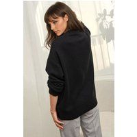 Übergroßer Strickpullover mit Rundhalsausschnitt