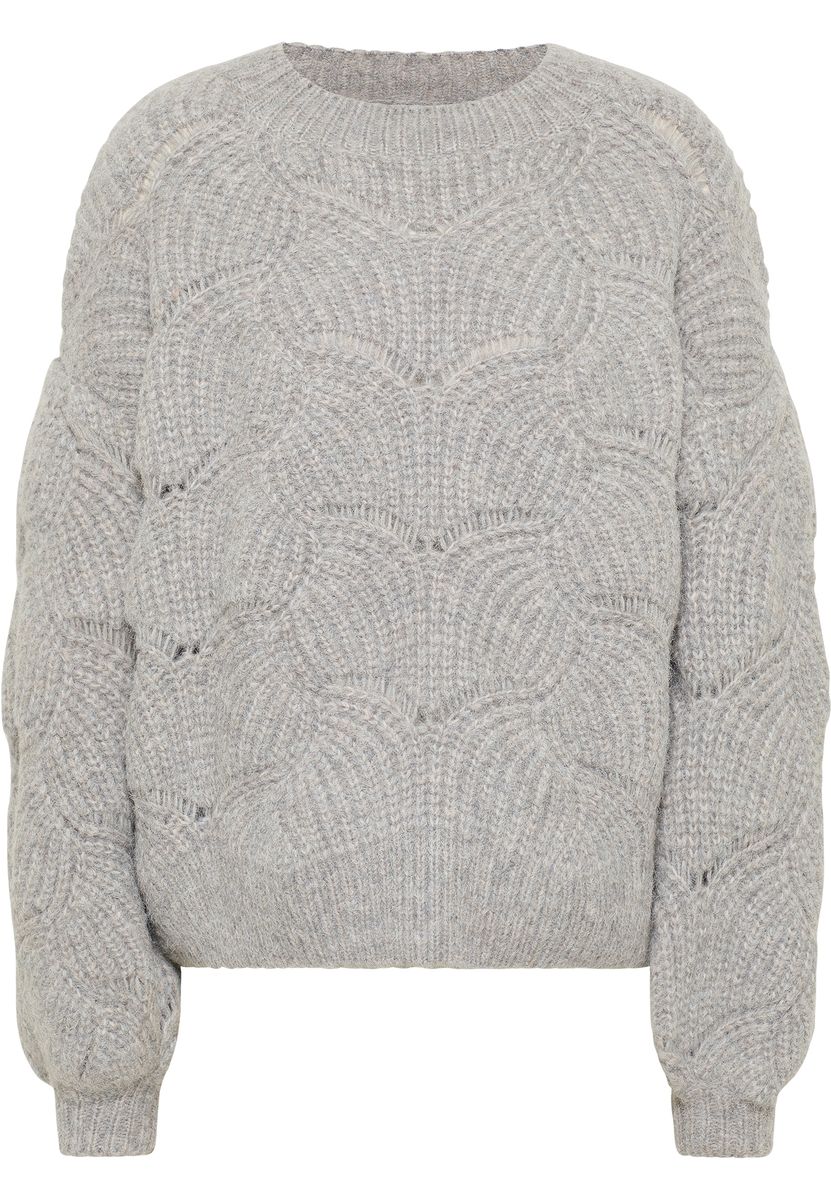 Oversized-Strickpullover im Muschel-Design