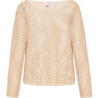 Lockerer Häkelpullover mit Lochmuster