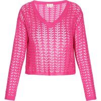 Boho-Pullover mit feinem Ajourmuster