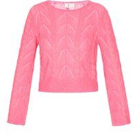 Ajour-Strickpullover mit ausgestellten Ärmeln