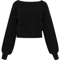 Weicher Strickpullover mit Ballonärmeln