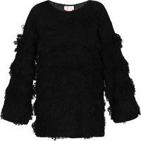 Oversize-Fransenpullover in Zottel-Optik