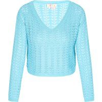 Luftiger Strickpullover mit V-Ausschnitt