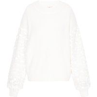 Verzierter Boho-Strick mit Laternenärmeln
