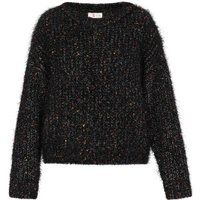 Flauschiger Melange-Strickpullover