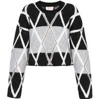 Strickpullover mit geometrischem Rautenmuster