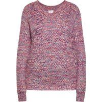 Strukturierter melierter V-Ausschnitt Pullover