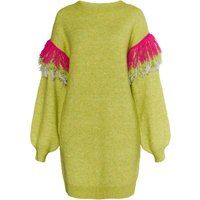 Übergroßes Strickkleid mit Fransen