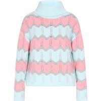 Geometrischer Chevron-Rollkragenpullover