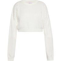 Gerippter kurzer Strickpullover