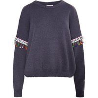Oversize-Strickpullover mit Bommeln