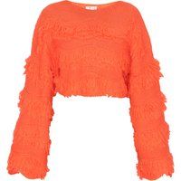 Kurzer Franspullover im Boho-Stil