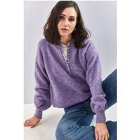 Lockerer Henley Strickpullover