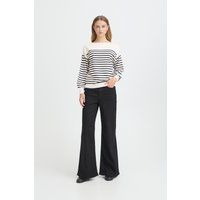 Gestreifter Pullover mit Bootsausschnitt
