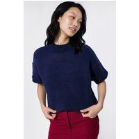 Lockerer Kurzarm-Strickpullover