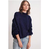 Oversize-Grobstrickpullover mit Rundhalsausschnitt
