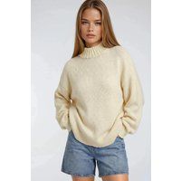 Oversized Strickpullover mit Stehkragen