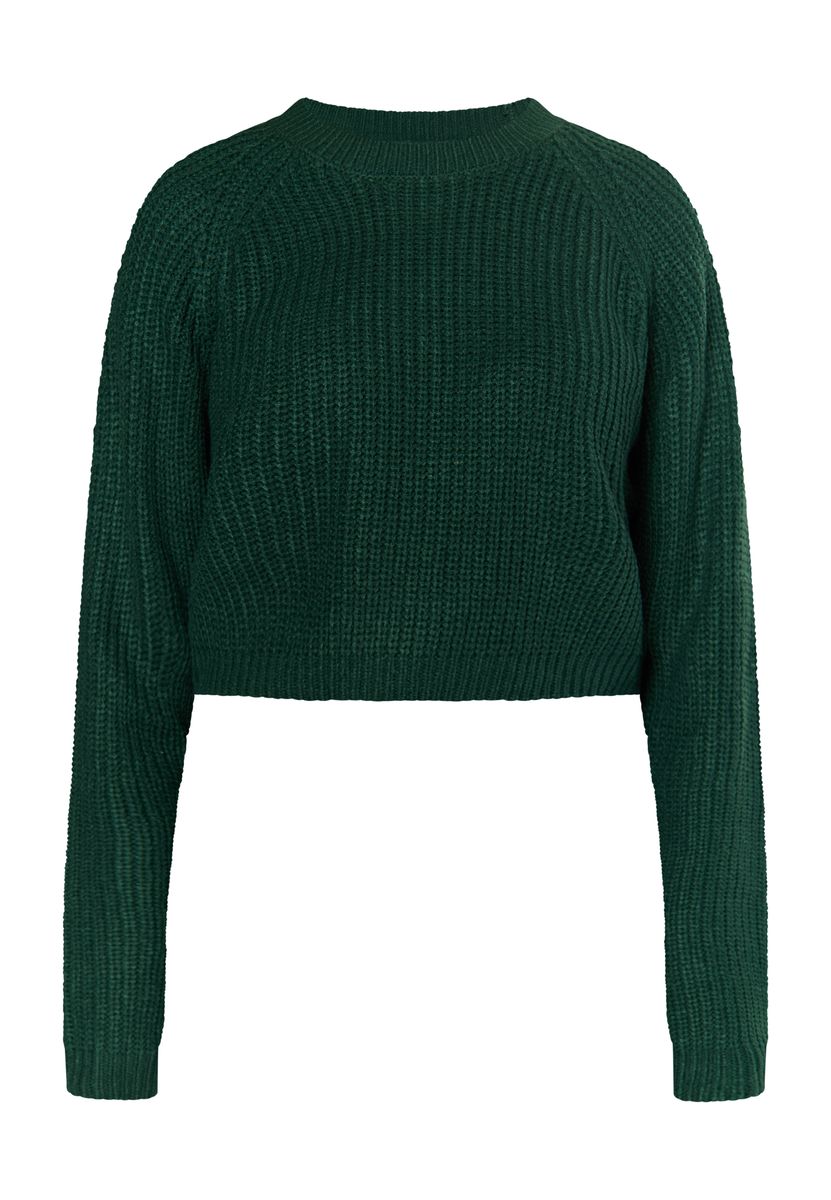 Gemütlicher Rippstrick Cropped-Pullover