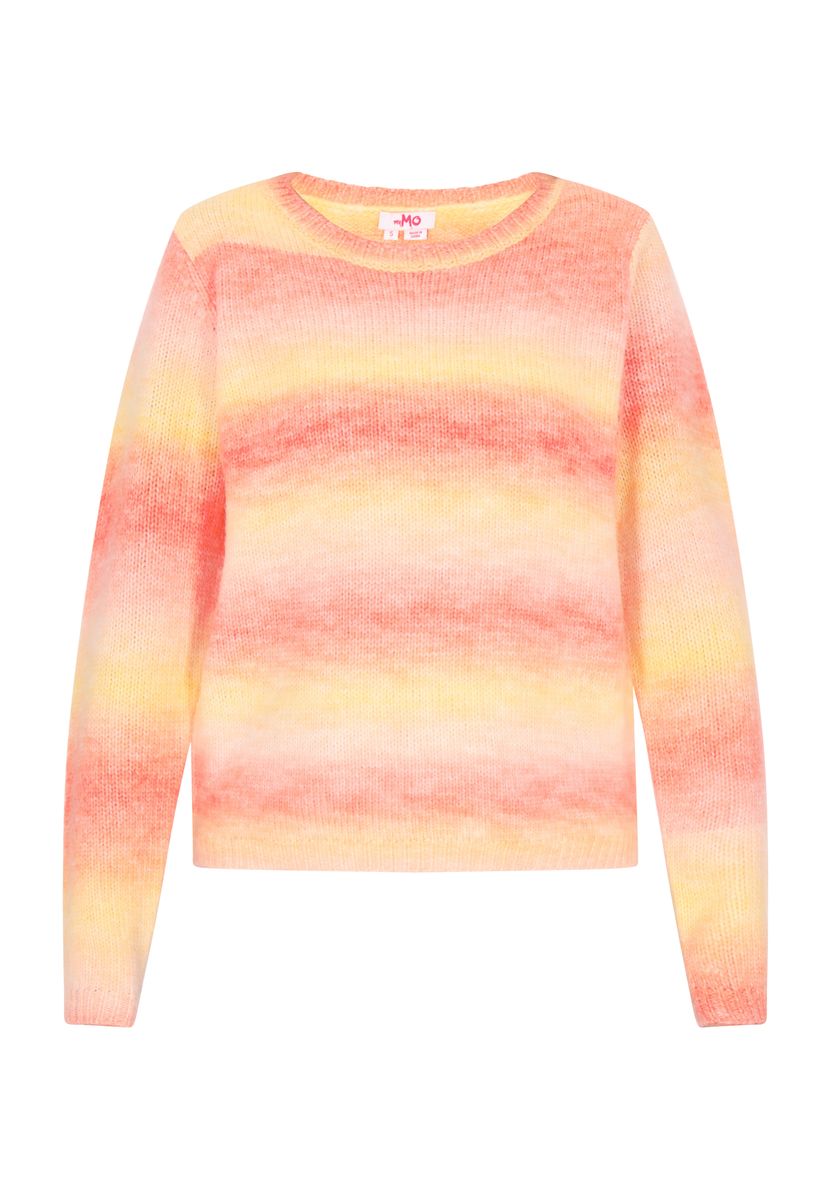 Gestreifter Sunset Ombre Strickpullover