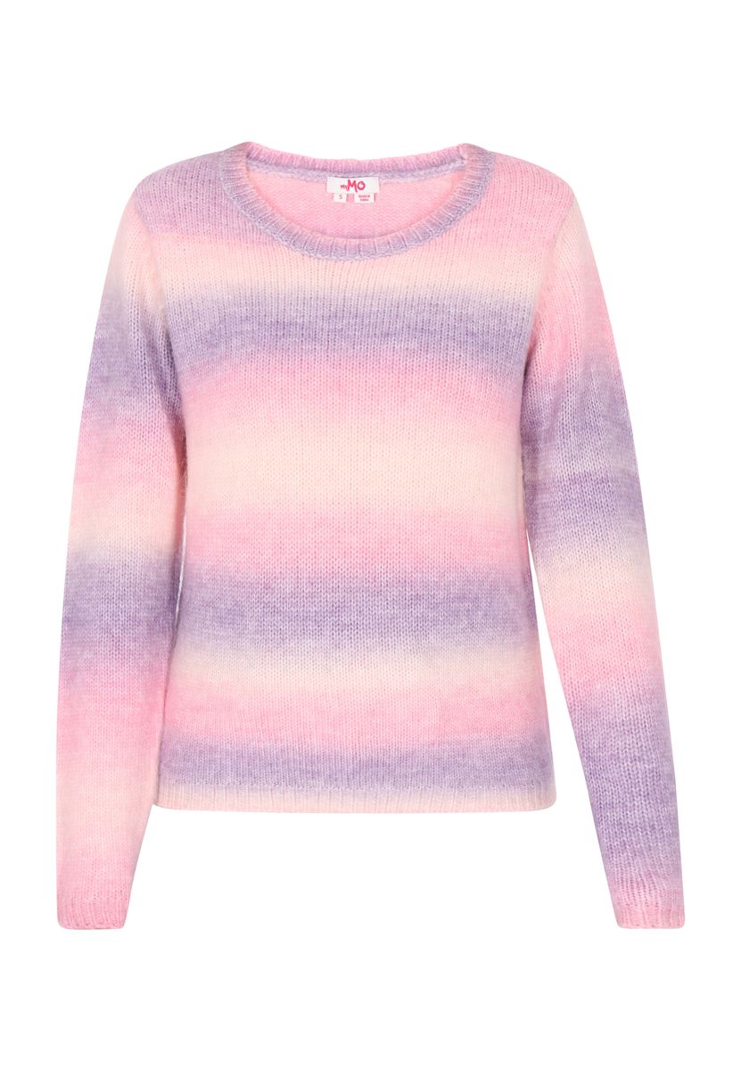 Relaxter Pullover mit Ombré-Streifen