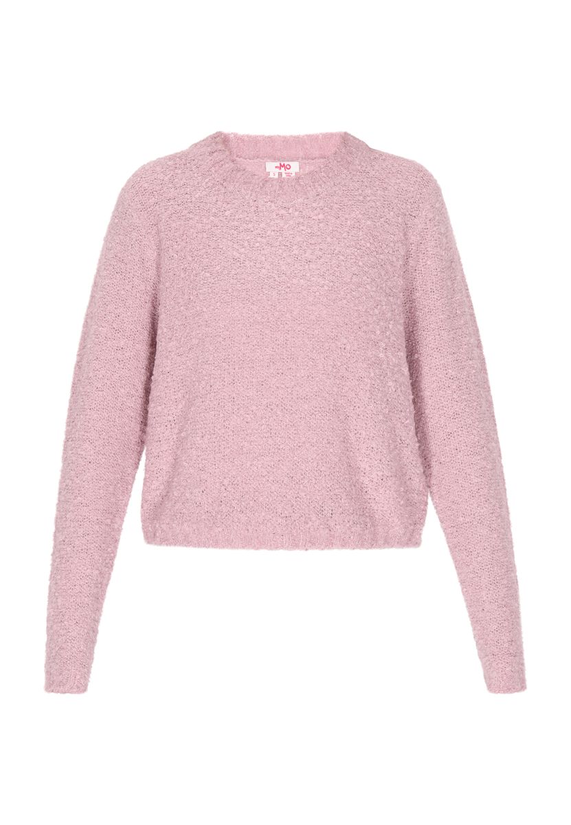 Strukturierter Pullover mit Rundhalsausschnitt