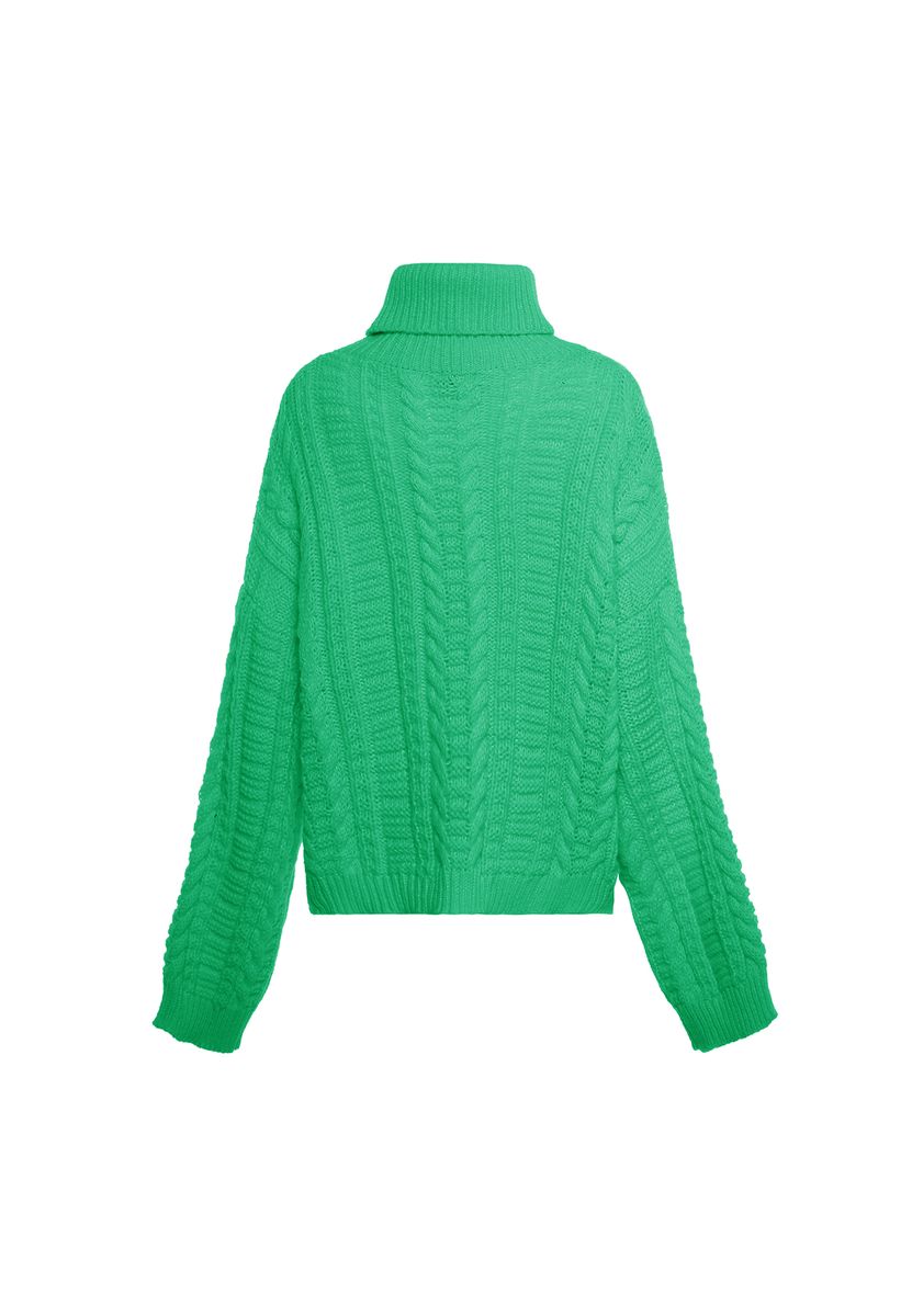 Gemütlicher Zopfmuster-Rollkragenpullover