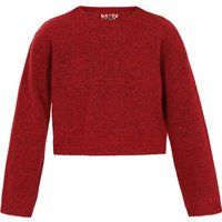 Kurzer Rundhals-Strickpullover aus Softstrick