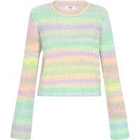 Rippstrick-Pullover mit Ombre-Effekt