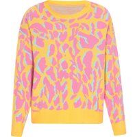 Verspielter Strickpullover mit Leopardenmuster