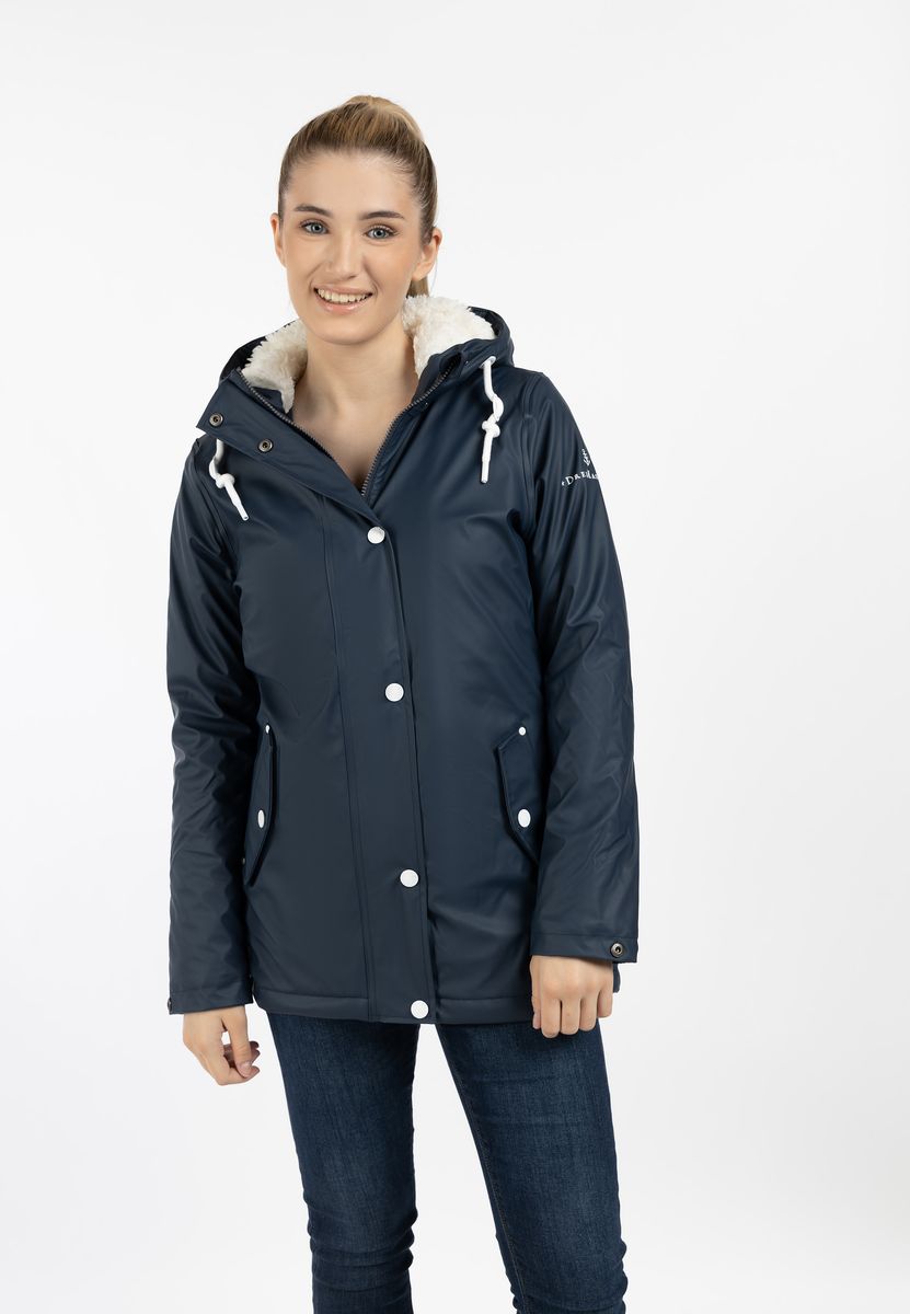 Wasserdichte Regenjacke mit Teddyfutter