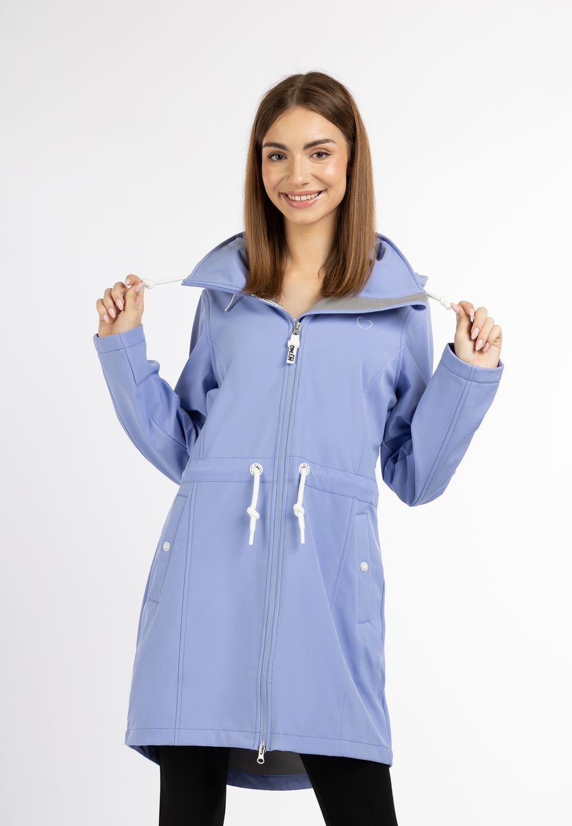Sportlicher Softshell-Mantel mit Kapuze