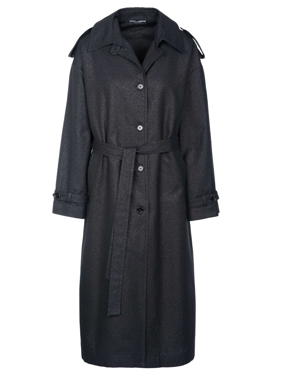 Eleganter schimmernder Trenchcoat