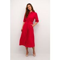 Klassisches Hemdblusenkleid mit Bindegürtel