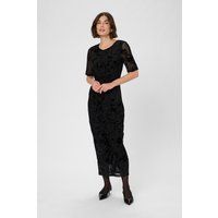 Midi-Kleid mit floralem Ausbrenner-Muster