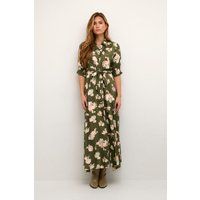 Maxi-Hemdblusenkleid mit Blumenmuster