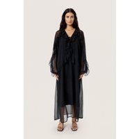 Maxikleid aus Chiffon mit Rüschen