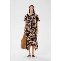 Bedrucktes Kaftankleid mit asymmetrischem Saum