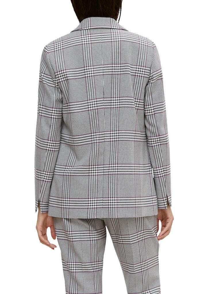 Zweireihiger Blazer mit Glencheck-Muster
