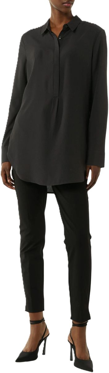 Lange Chiffon-Tunika-Bluse